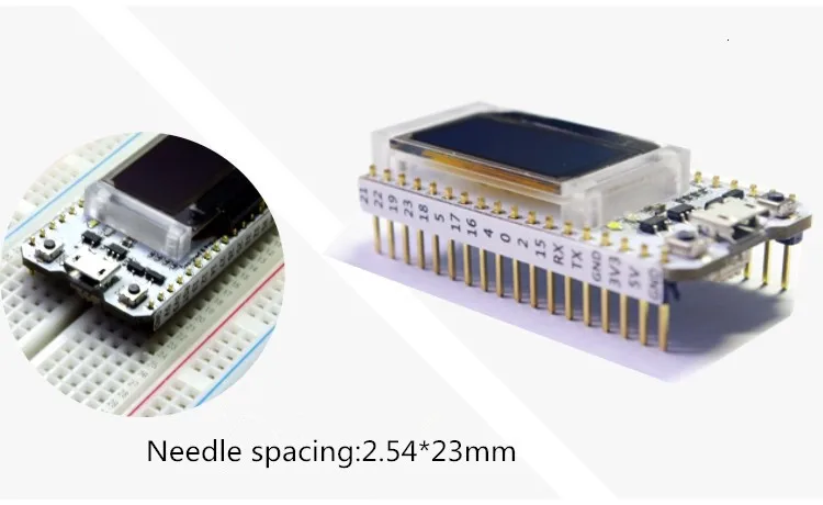 Wifi ESP32 макетная плата 0,96 дюймов синий OLED дисплей Bluetooth Интернет вещей для Arduino с радиатором