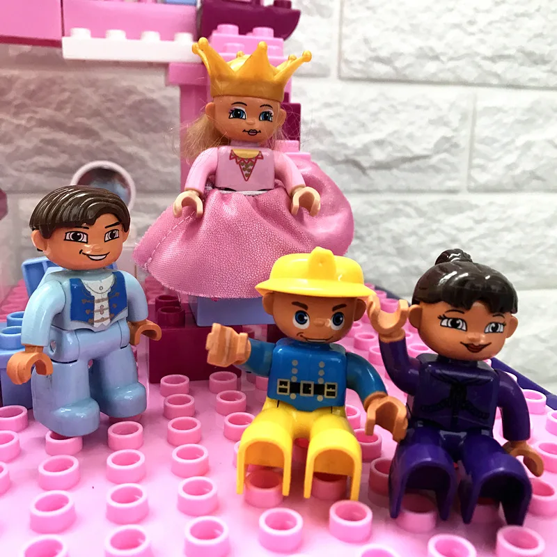 Duplo Legoing косплей полицейский инженер Доктор девочка мальчик Мультяшные фигурки