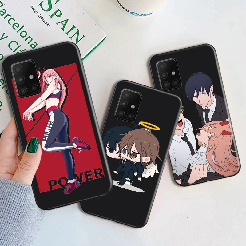 

Chainsaw Man Anime Phone Case For Samsung Galaxy A71 5G Pochita Makima Hayakawa Aki Pahwa Back Cover Soft TPU Funda Coque Cases