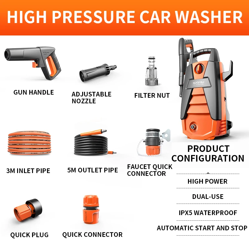 Моечная машина высокого давления 220 В бытовая автомобильная мойка водяной насос