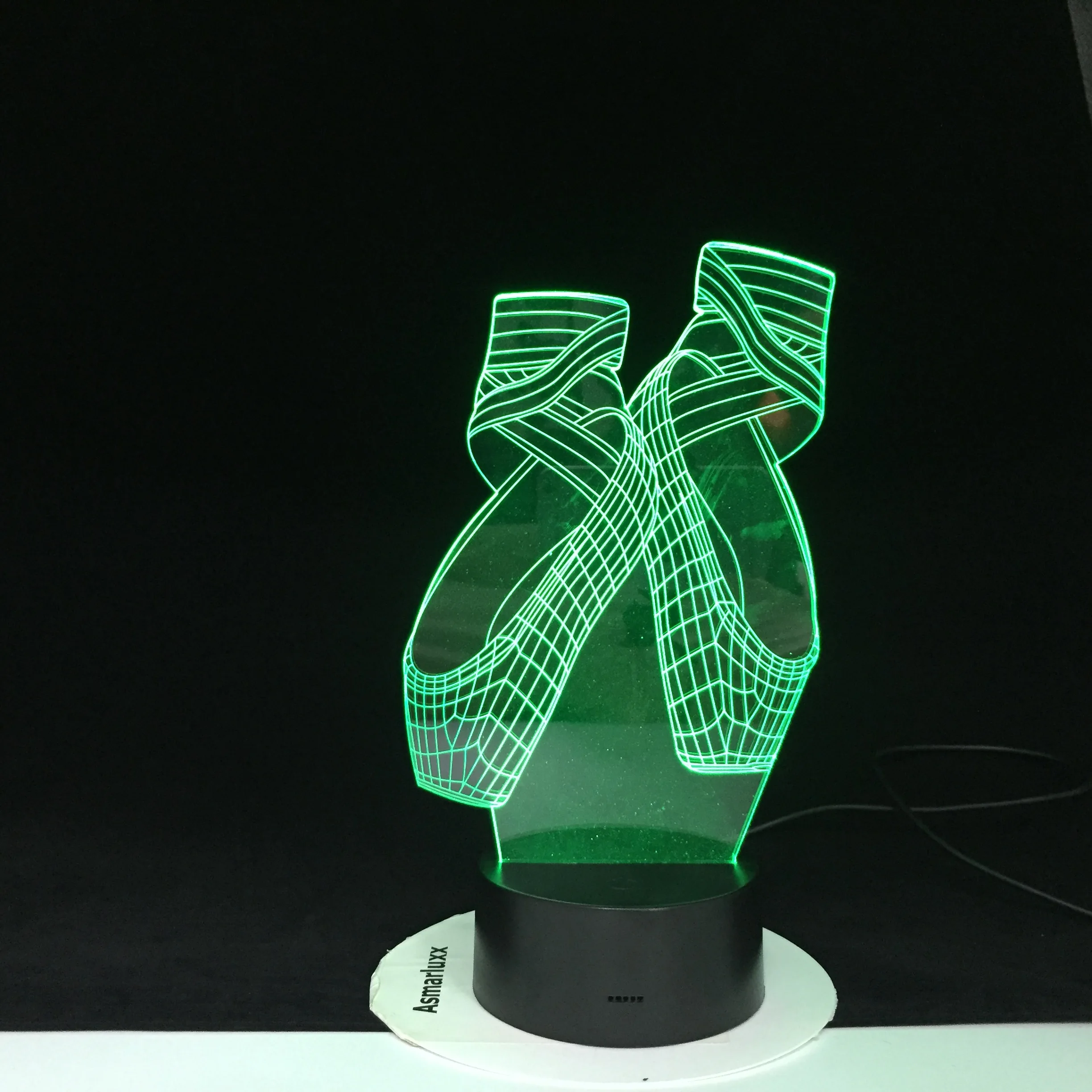 Креативные балетки 3D светодиодный ночник цветной USB настольная лампа для девочек