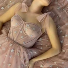 Длинное блестящее вечернее платье UZN, розовое, расшитое блестками, для выпускного вечера