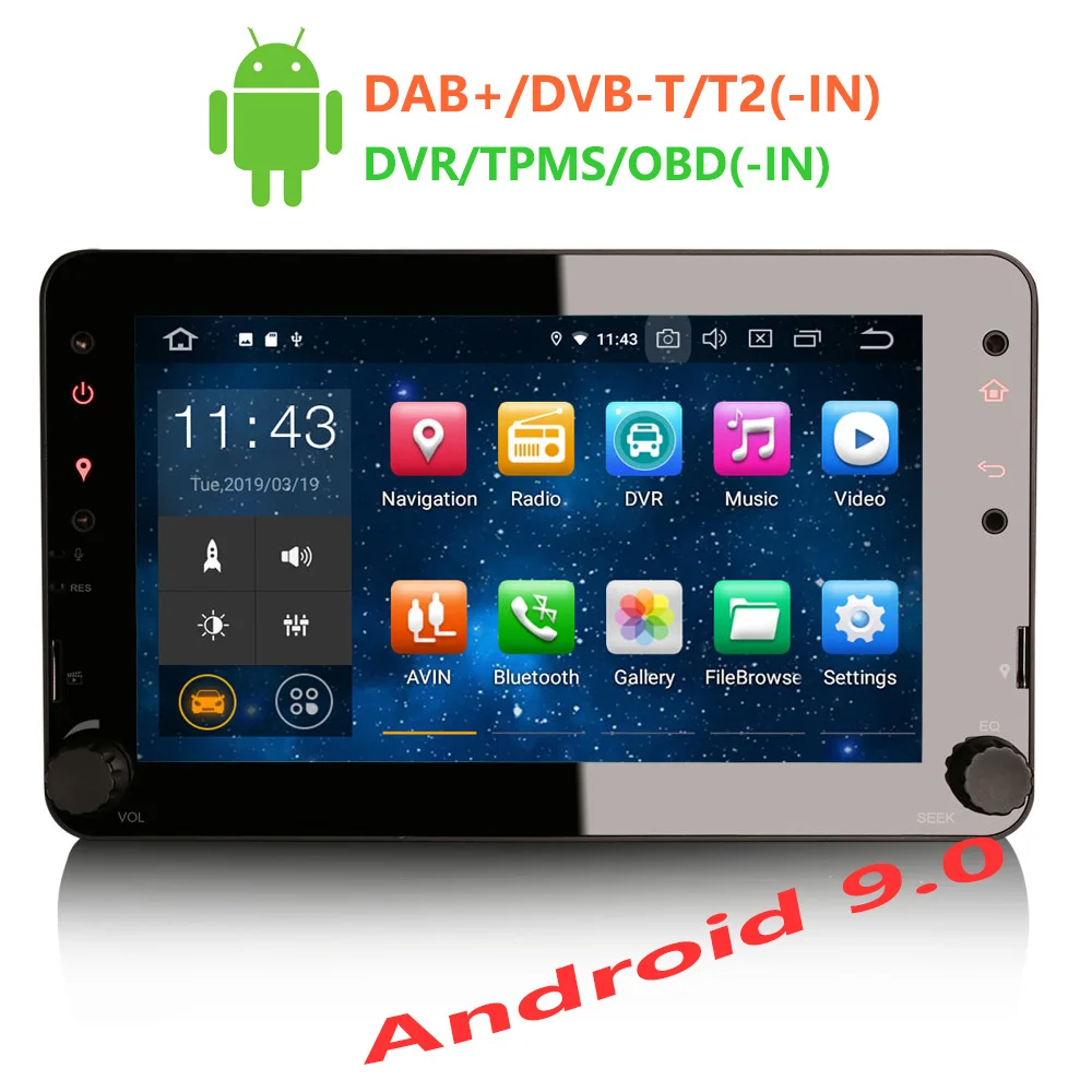 Erisin ES4820R 7 дюймовый автомобильный радиоприемник android 9,0 2G ram PX30 DAB OBD wifi 3g для Alfa Romeo Spider 159 Brera