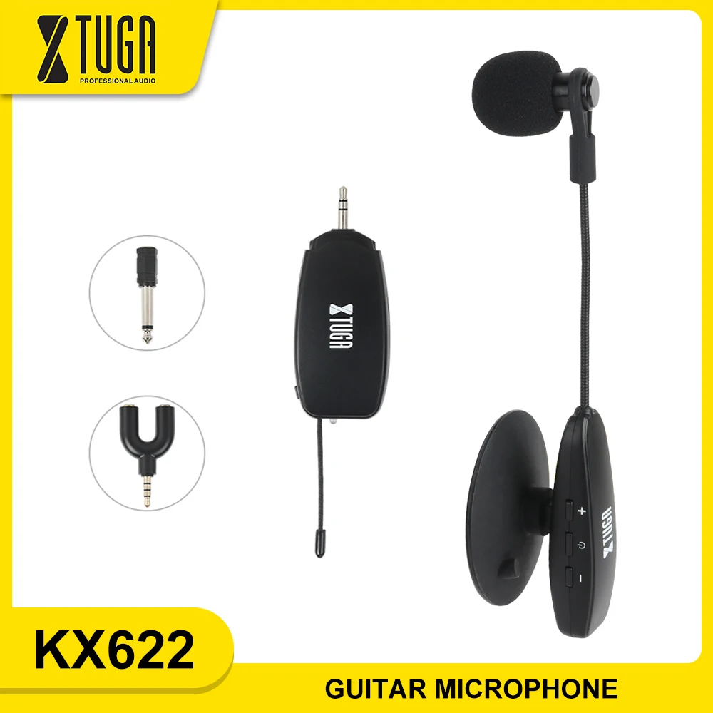 Беспроводной инструмент XTUGA KX622 UHF конденсаторный микрофон с зажимом гусиная шея