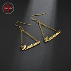 Женские серьги-подвески ручной работы, из нержавеющей стали