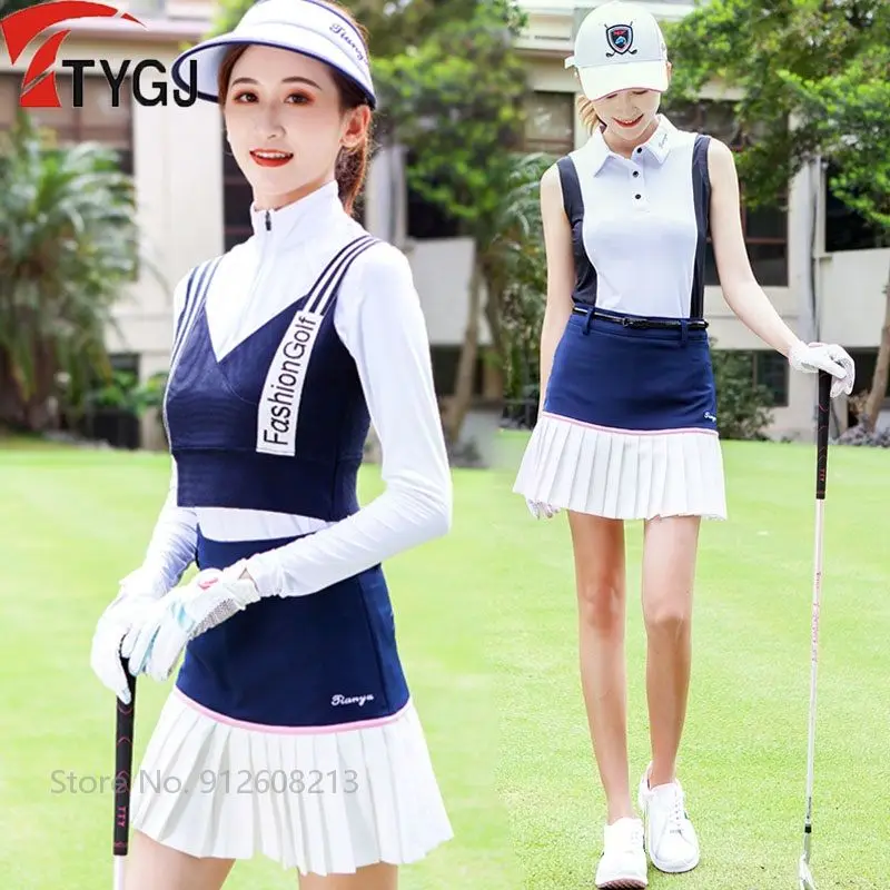 

Ttygj Female Leisure Golf Short Skirt Ladies Slim Fit Golf Training Skirt Womens Pleated Dress Anti-Exposure Apparel XS-XXL