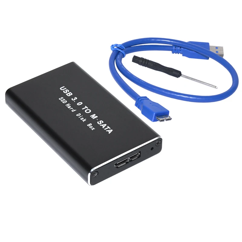 Мини-чехол для жесткого диска SSD USB 3 0-адаптер mSATA корпус внешнего из алюминиевого