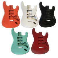 high quality electric guitar body finished 5 5cm width kinds of gloss pure colors popular wood semi finished st guitar barrel