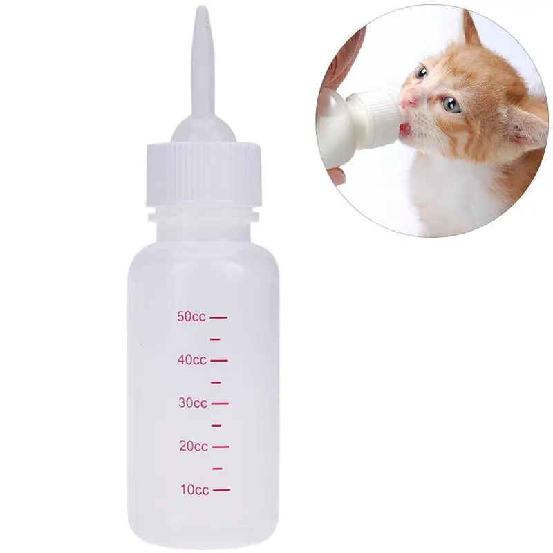 

50ML Small Dog Feeding Bottle Set Pet Puppy Milk Water Nursing Feeder With Cleaning Brush For Cat Kitten Dog Feeders Supplies