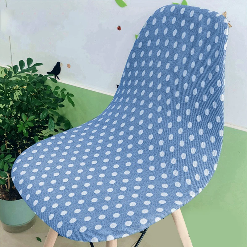 

Printed Seat Cover For Armless Chair Shell Chair Cover Removable Washable Elastic Chair Cover For Banquet Home Hotel Slipcover