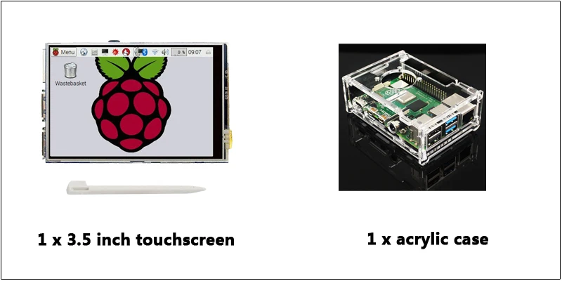 Raspberry Pi 4 дисплей 3,5 дюймов TFT сенсорный экран 480*320 дисплей монитор с акриловым корпусом Корпус для Raspberry Pi 4 Moddel B