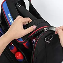 Сумка для инструментов WORKPRO с открытым верхом 15 дюймов, сверхпрочная сумка для хранения инструментов, органайзер для инструментов, многофункциональная сумка, мужская сумка через плечо для инструментов