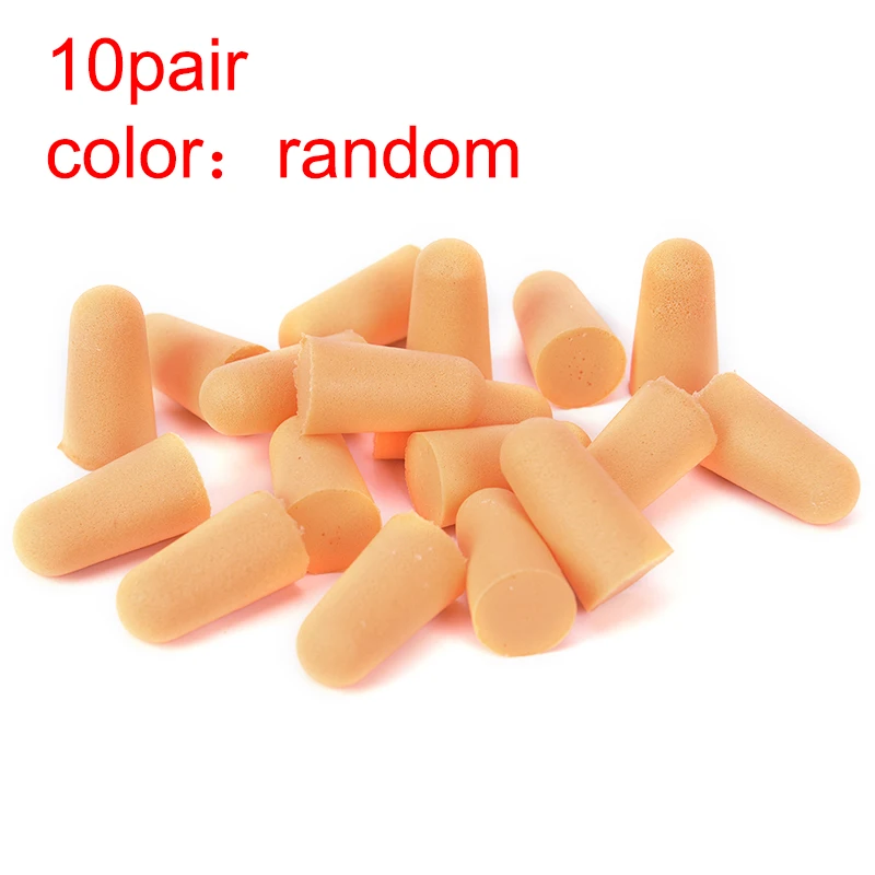 

10 Pairs Tapered Foam EarPlugs For Prevention Noise Hearing Protection Ear Plugs