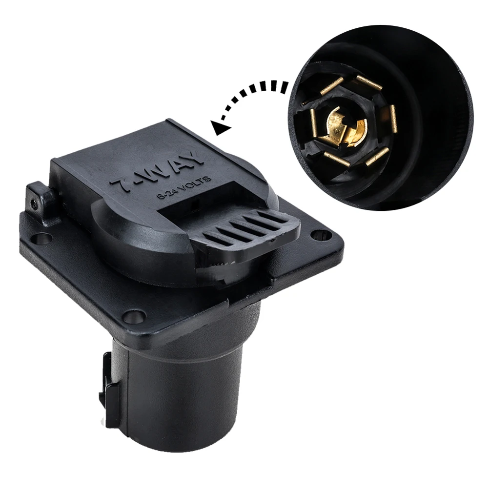 6 24 В 7 контактный продолговатый штекер прицепа ходовой адаптер с лезвием