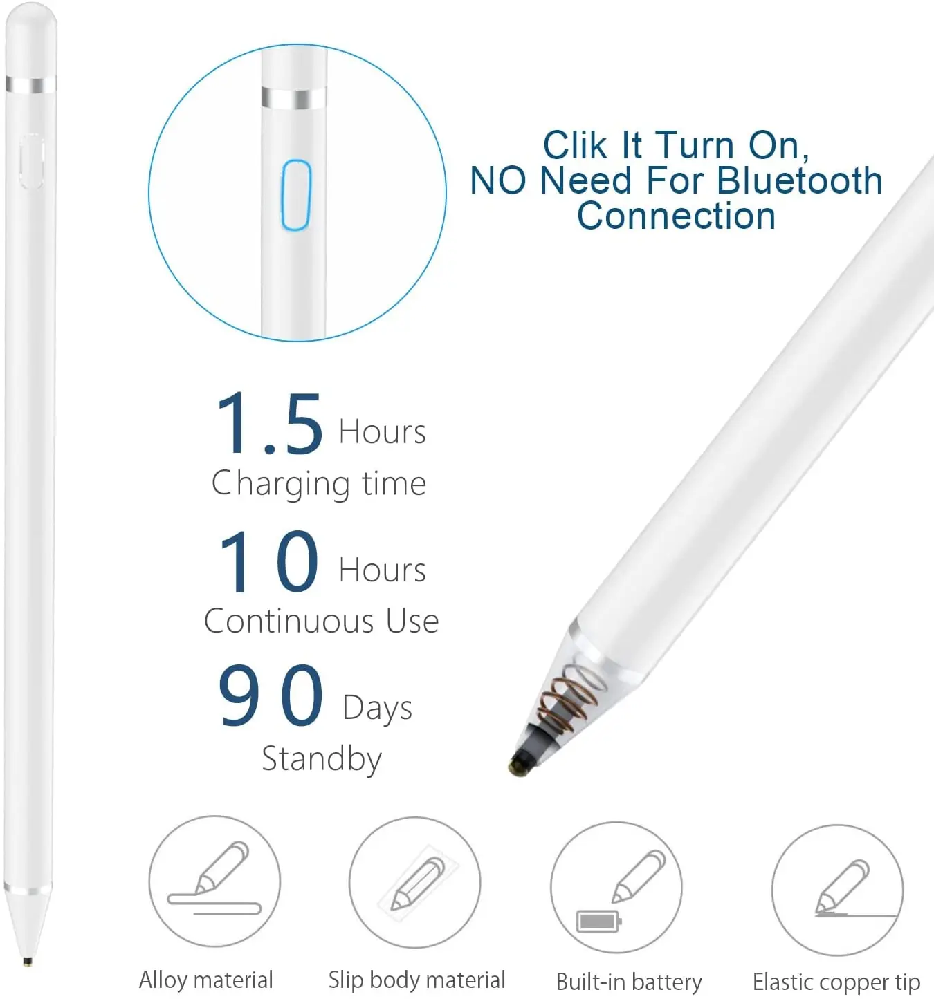 Стилус для Apple Pencil 1 2 сенсорное перо планшета мобильного телефона IOS Android iPad Pro Samsung