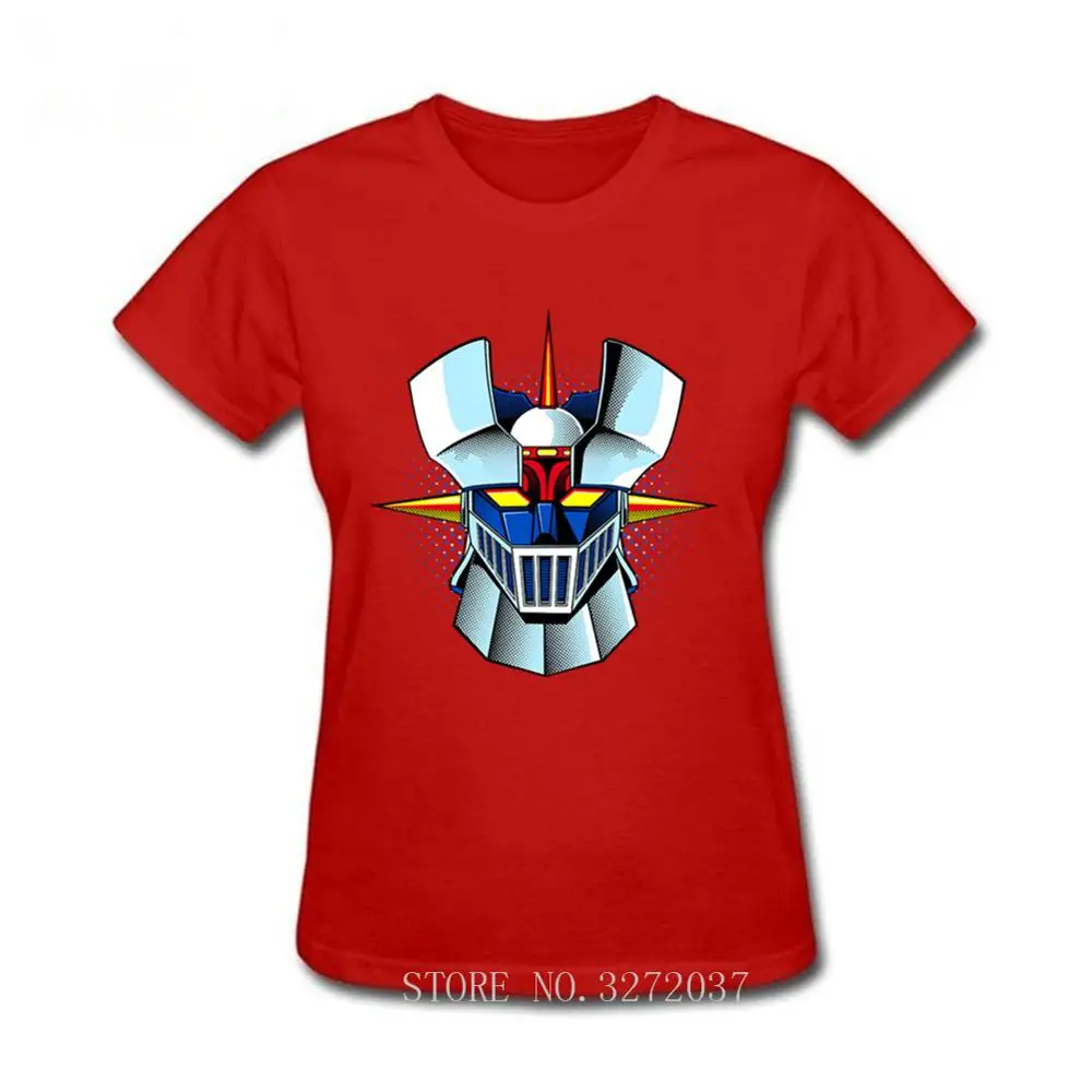 

Anime Japanese Mazinger Z women t Shirt 2019 New Design Short Sleeve Fashion Custom Plus Size Cartoon o-neck ladys t-shirt