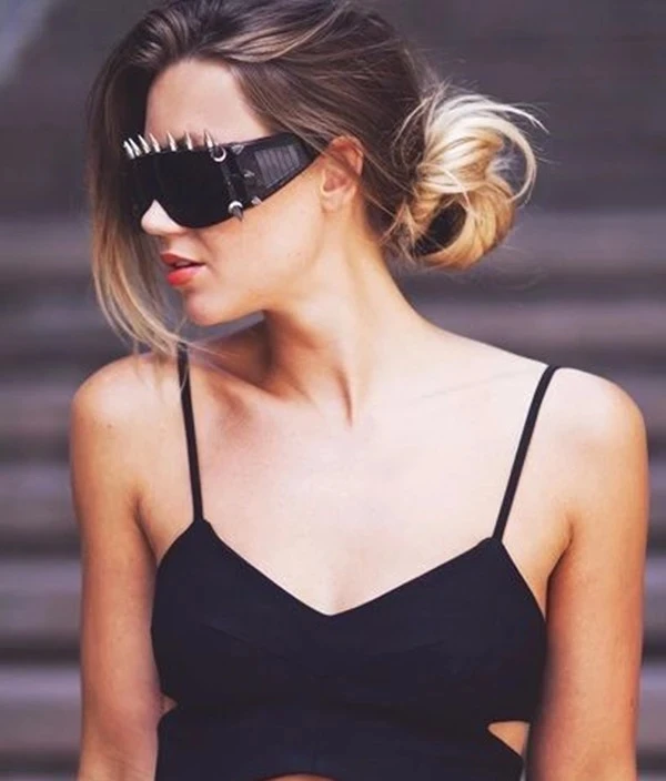 Солнцезащитные очки унисекс солнцезащитные в стиле стимпанк с заклепками