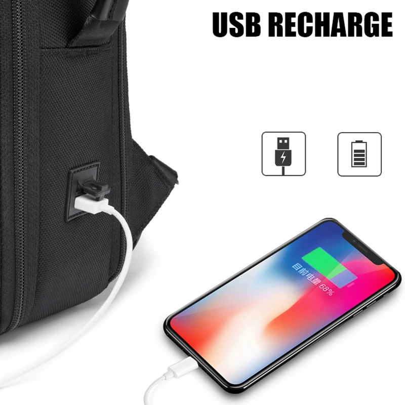 Мужской водоотталкивающий рюкзак для ноутбука 15 6 дюйма с USB портом|Мужские