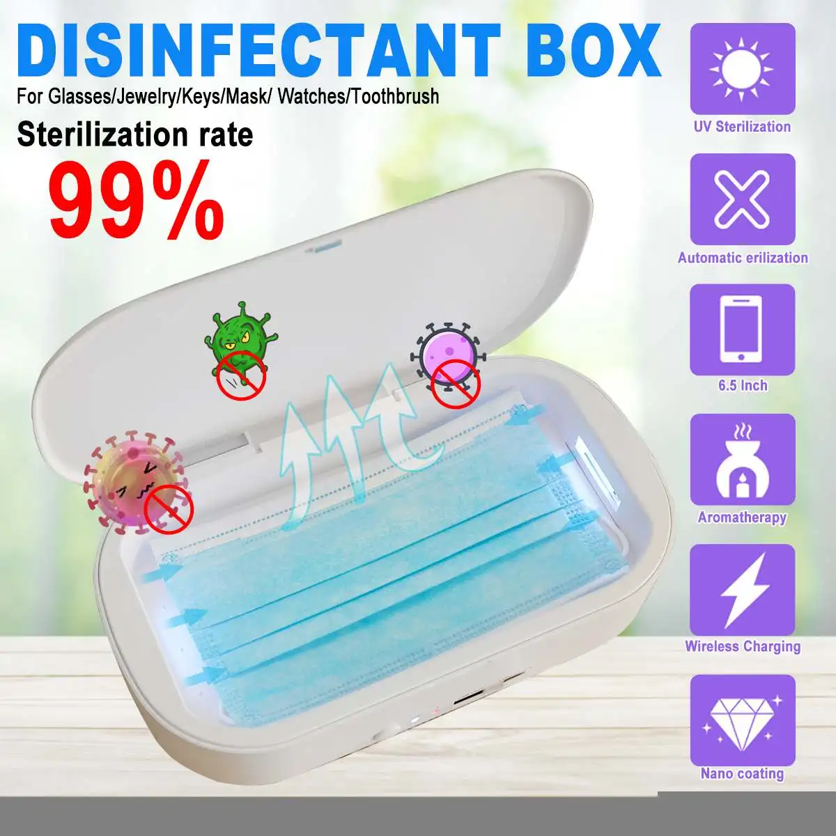 USB 10 Вт многофункциональный автоматический УФ стерилизатор для дезинфекции