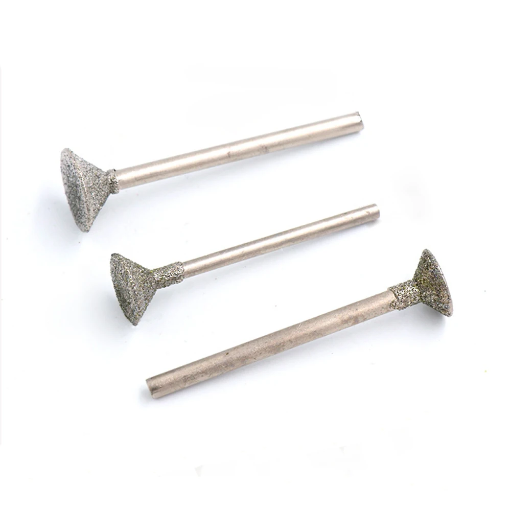 

10PCS 0.8mm - 10mm Diamond Burr Grinding Bit 2.35/3mm for Engraving Rotary Glass Stone