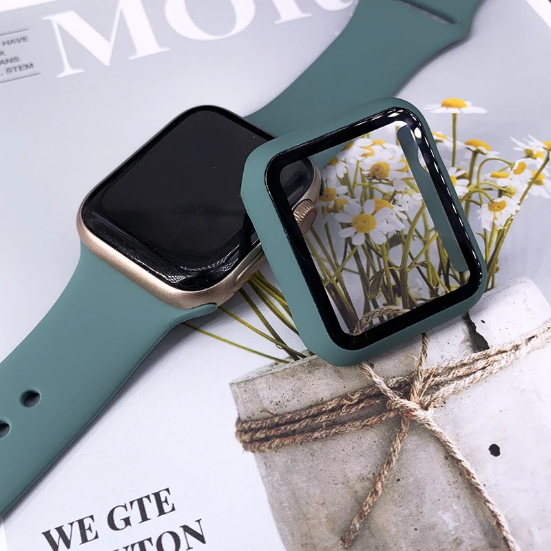 Чехол для часов Apple Watch 5/4 40 мм/44 мм бампер из поликарбоната со стеклянной защитной