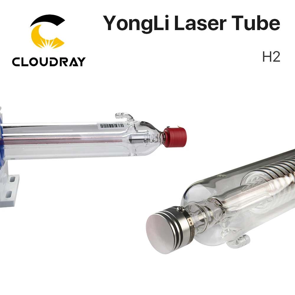 Cloudray Yongli H серии H2 80 90 Вт CO2 лазерная трубка длина 1250 диам. 60 мм деревянная коробка