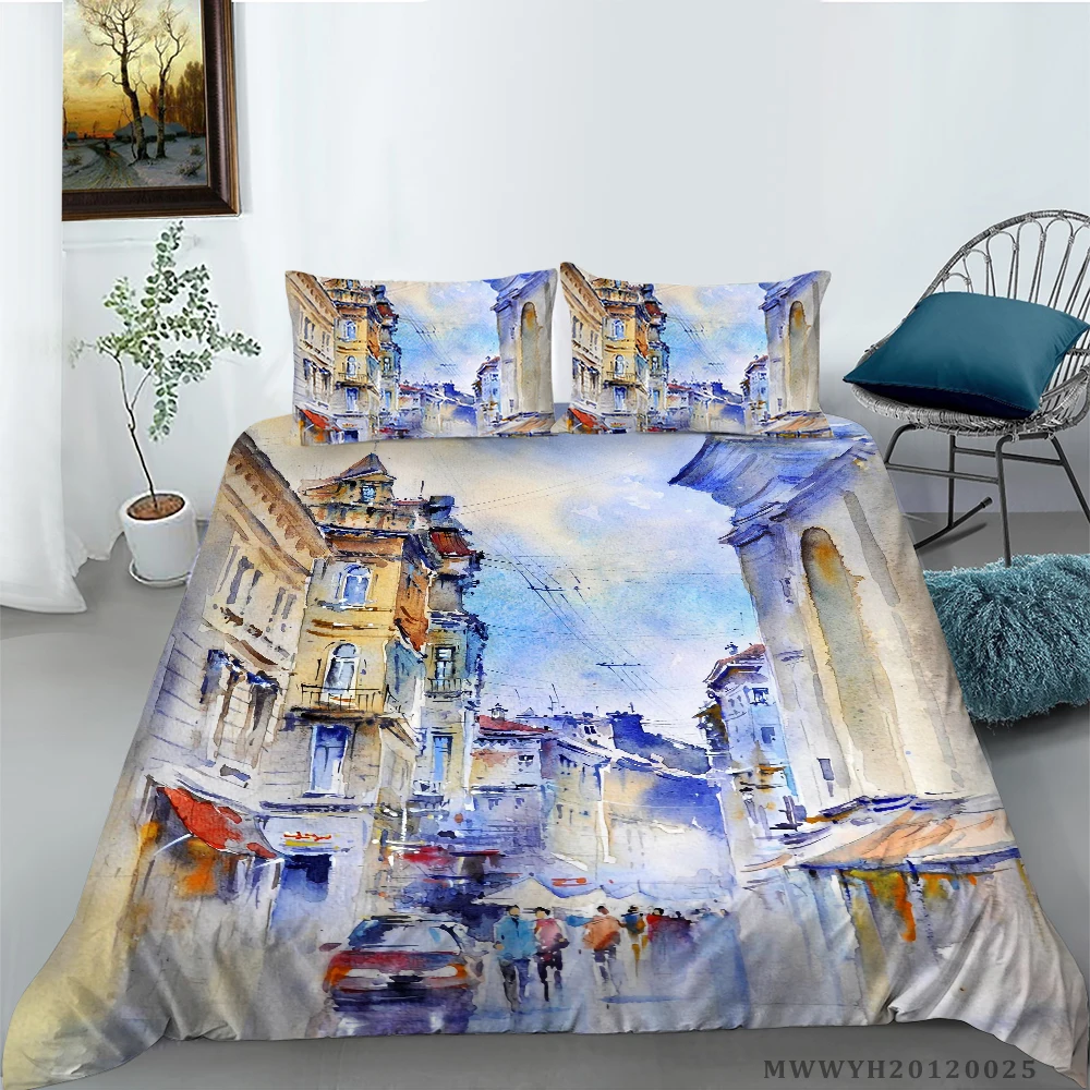 

3D India Oil Painting Bedding set Duvet /quilt cover with Pillowcases Home Textiles Drop shipping 2/3pcs
