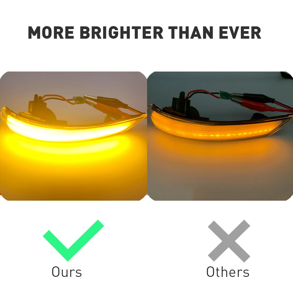 2 шт. светодиодный светильник с динамическим сигналом поворота боковым зеркалом