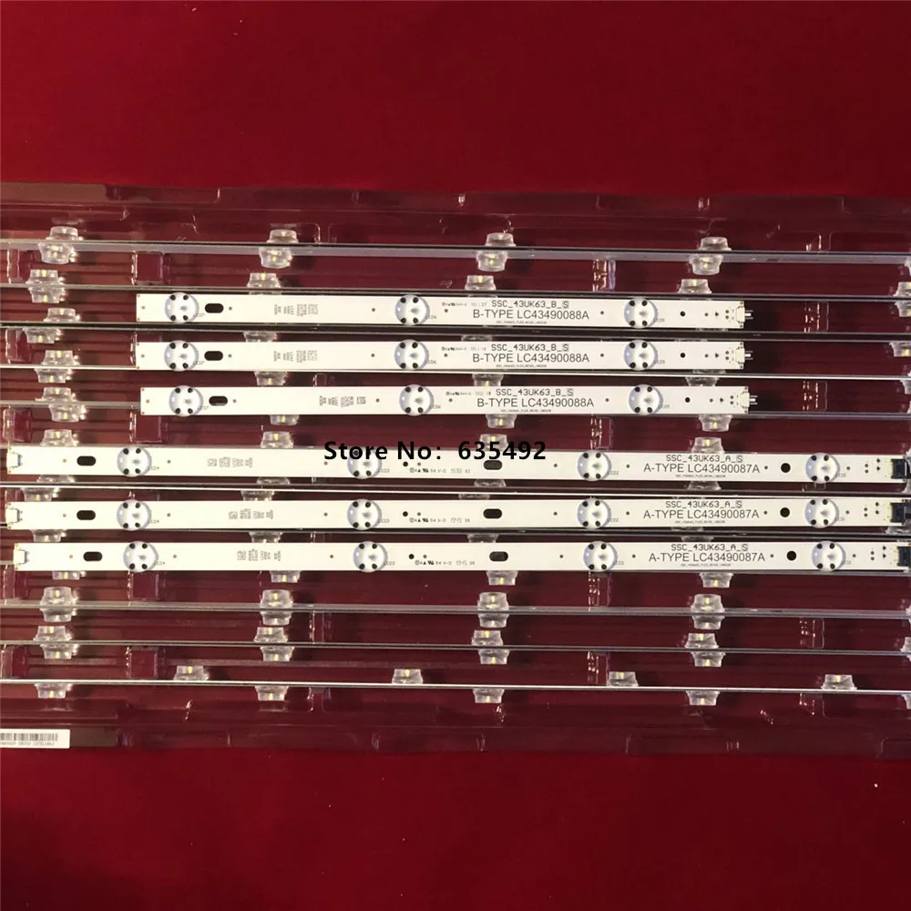Новая светодиодная лента для 43LK5700 43LK5750 43LK571C 43LK5900PLA 43LJ594V 43LJ624V 43LJ510V 43LJ55_A/B 43UJ65_UHD_L EAU