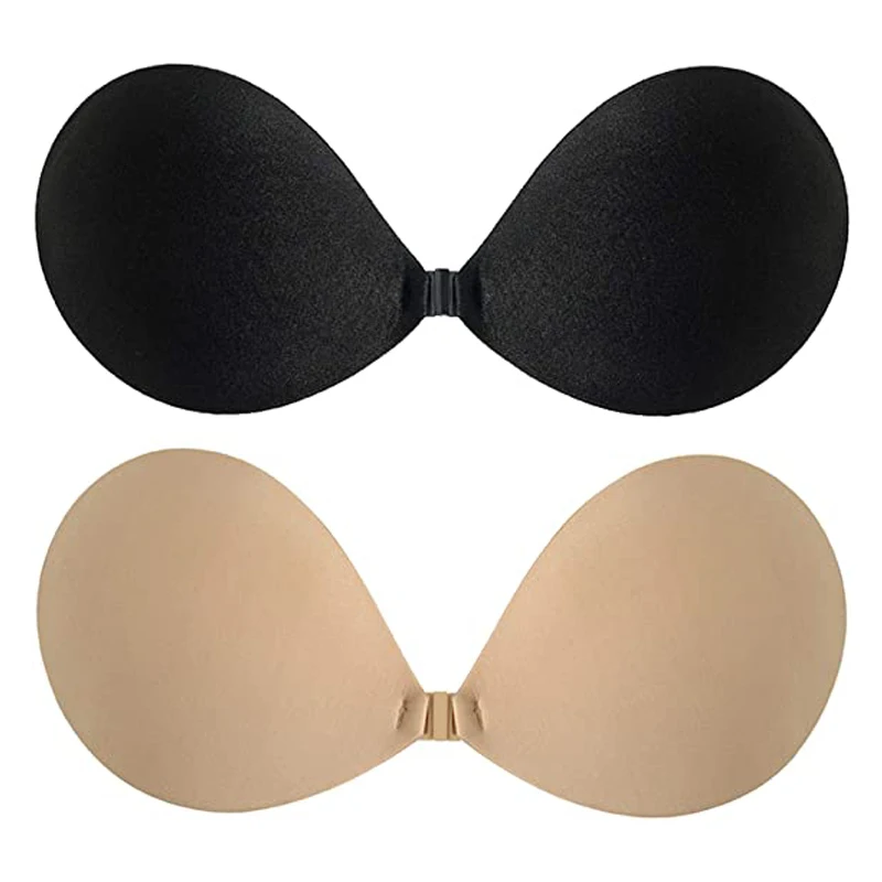 Бюстгальтер-невидимка пуш-ап бежевый черный бюстгальтер под свадебное платье |