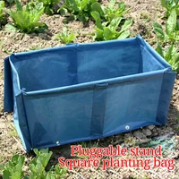 pluggable stand square planting bag grow bags thicken pe woven cloth seeding bag garden growing bag with shaping rod nursery pot