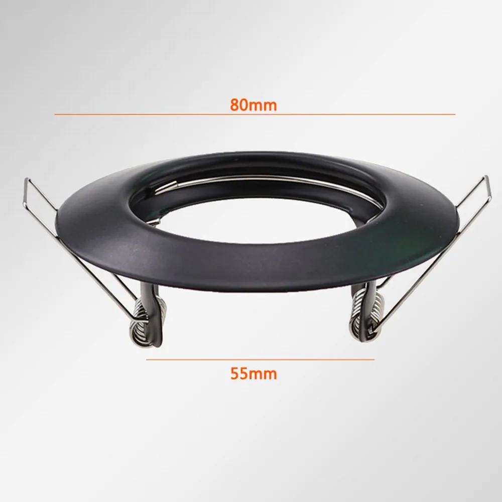 Black White Round Recessed LED Ceiling Light Frame MR16 GU10 Bulb Fixture Downlight Holder Spot Fitting For Housing | Освещение