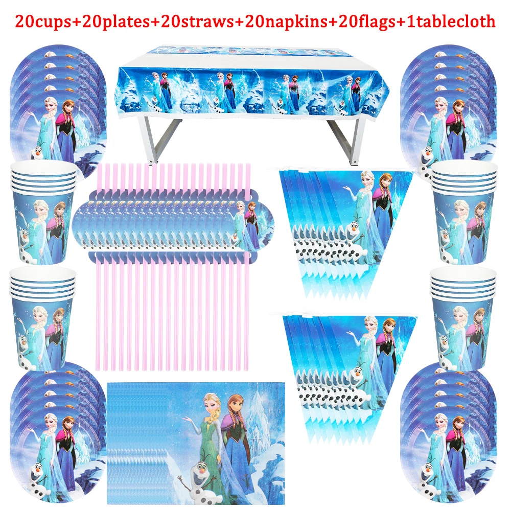 101 шт. бумажные тарелки для девочек Холодное сердце | Дом и сад