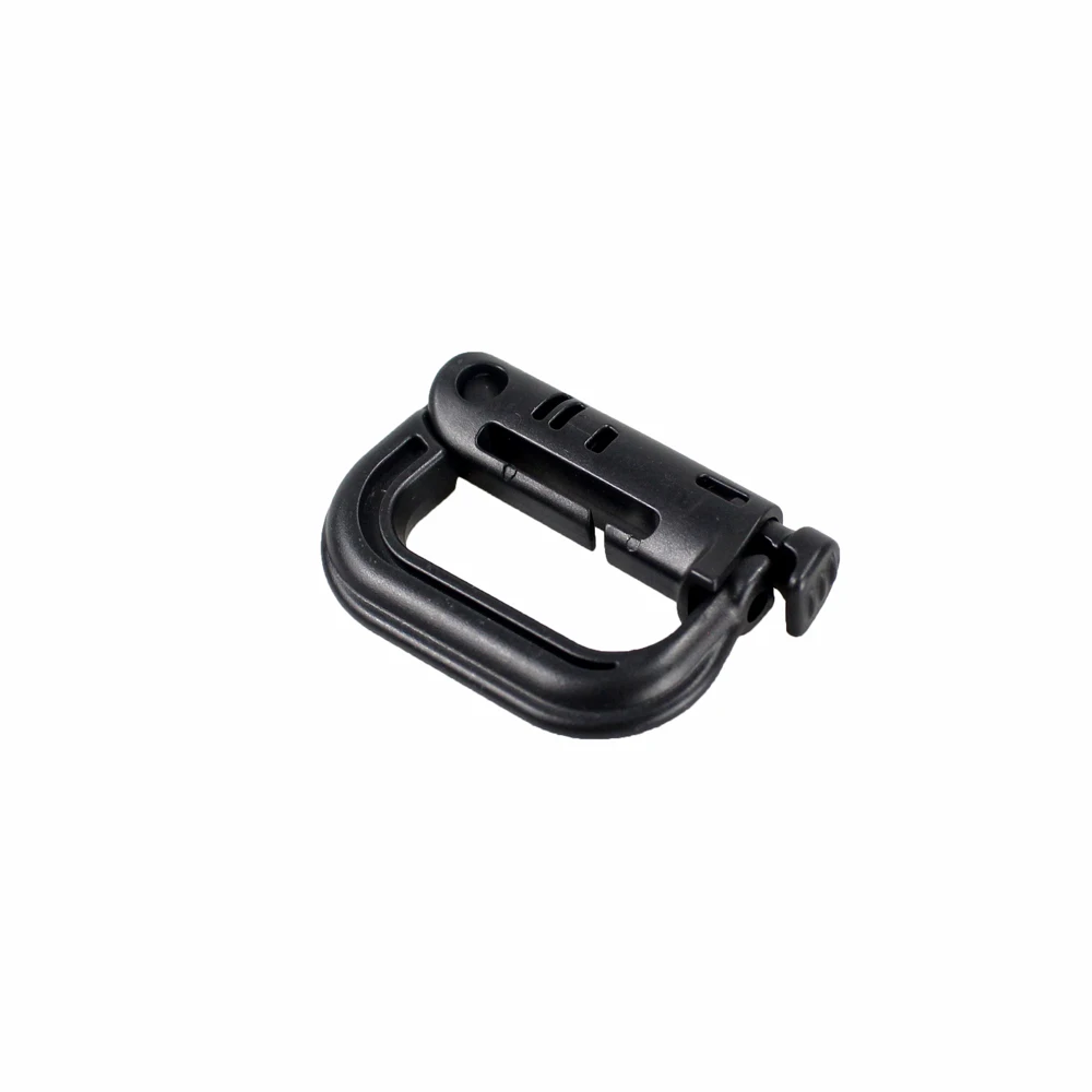 BK Карабин армейский D-ring Clip Molle лямки Пластиковый Рюкзак Пряжка защелкивающийся замок Grimlock Camp Hike горный подъем открытый - Цвет: BK