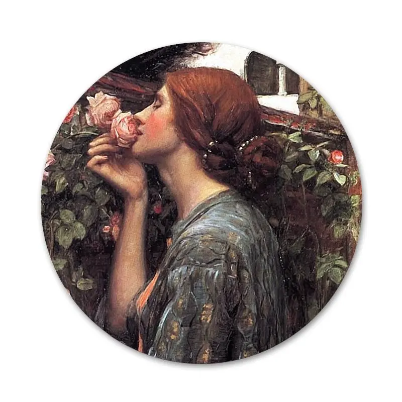 

Famous oil painting funny Icons Pins Badge Decoration Brooches Metal Badges For Backpack Decoration