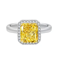 pirmiana s925 silver 3 0ct radien cut simulated fancy yellowwhitepink diamond engagement rings fashion finger jewelry women