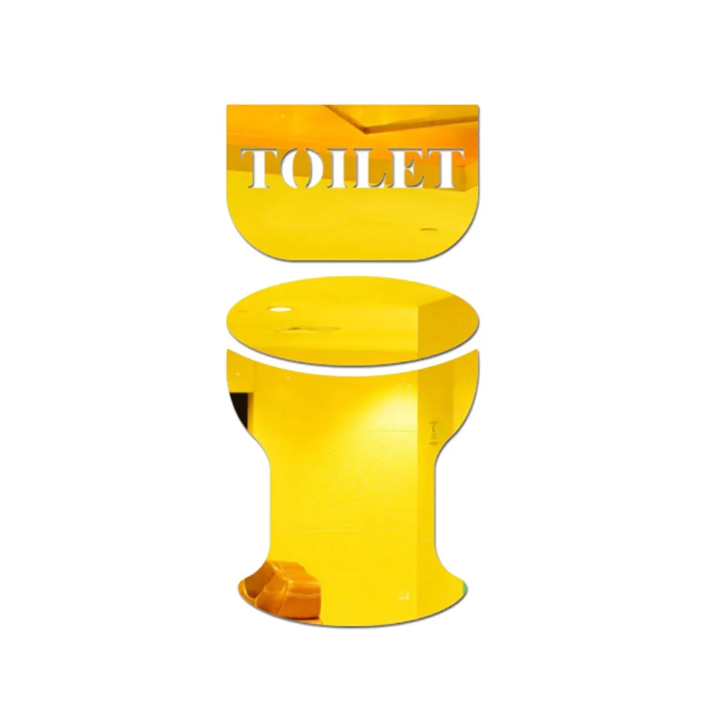 Креативные наклейки на унитаз и ванную комнату 3D зеркальные настенные сделай сам