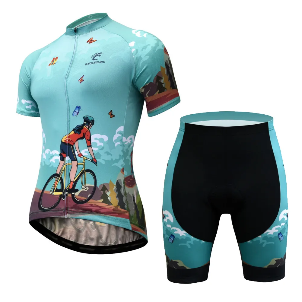 

New Pro Women Cycling Set MTB Bike Clothing Breathable Racing Bicycle Clothes Ropa Ciclismo Cycling Wear Team Cycling Suit