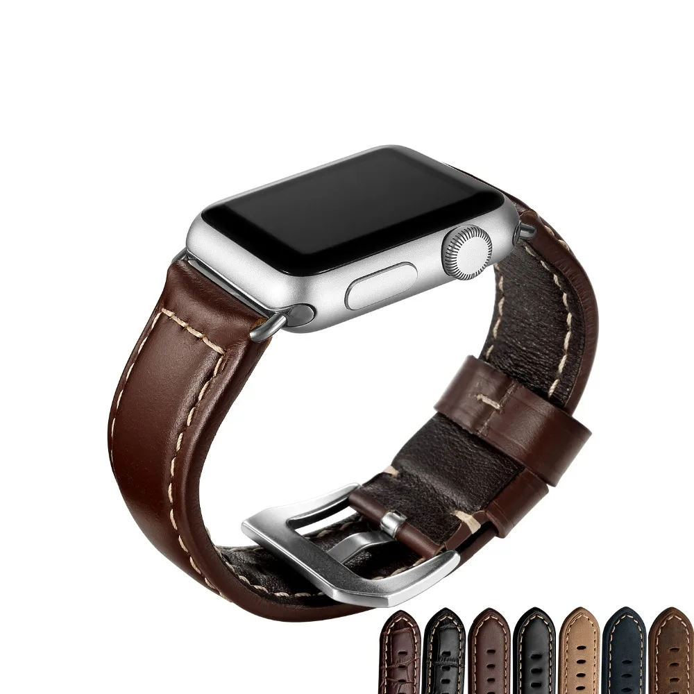 Ремешок для часов Apple браслет из натуральной кожи аксессуары ремешок 38 мм 42 серия