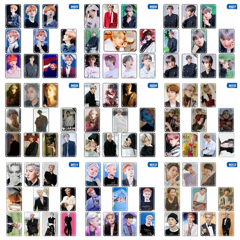 10 шт./компл. KPOP EXO карта для фотографии стикер карты держатель карт стационарный