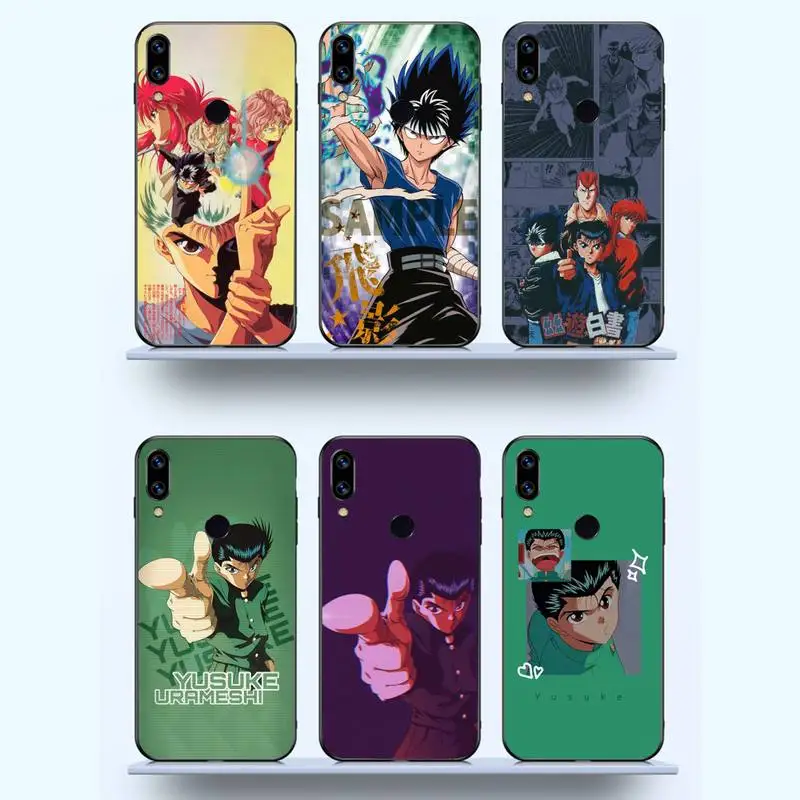 

Yu Yu Hakusho Yusuke anime Phone Case For Xiaomi Redmi note 7 8 9 11 t s 10 A pro lite funda shell coque cover