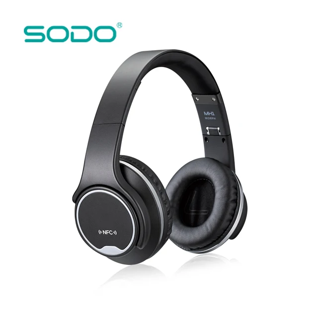 SODO NFC беспроводные bluetooth-наушники с поворотным динамиком беспроводные внешние наушники с микрофоном Складная bluetooth-гарнитура