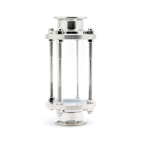 Санитарное смотровое стекло с тремя зажимами, линейный индикатор потока, диоптр из нержавеющей стали SS304 для дистиллятора, для домашнего пивоварения, дневника