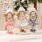 Рождественские поделки, плюшевый ангел, девочка, кукла, рождественские игрушки, подвесные украшения, рождественские украшения, Рождество, Рождество, Новый год 2022