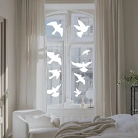 diy anti collision window alert bird glass stickers silhouettes glass door protection and save birds transparent