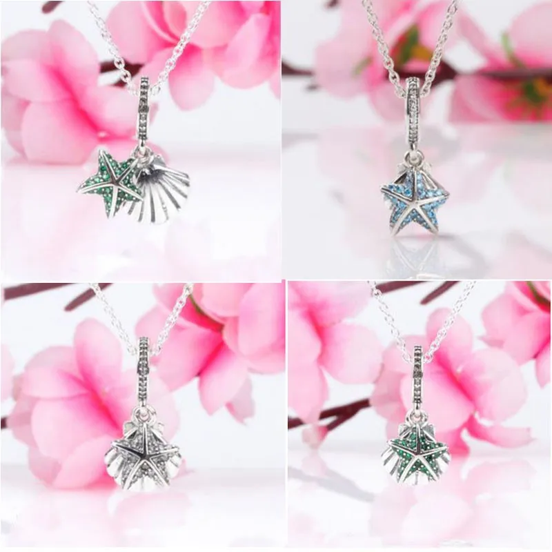 

Authentic 925 Sterling Silver Charm New Fashion Tropical Starfish Shell Pendant Fit Pandora Women Bracelet&necklace Diy Jewelry