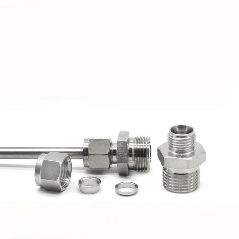 Двойной Соединительный адаптер из нержавеющей стали с наружным диаметром 6 8 10 12