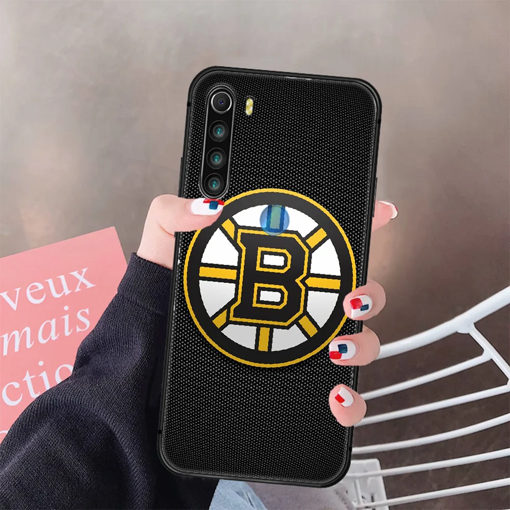 

Ice Team Boston Bear Hockey Phone Case Cover Hull For XIAOMI Redmi 7a 8a S2 K20 NOTE 5 5a 6 7 8 8t 9 9s Pro Max black Shell Tpu
