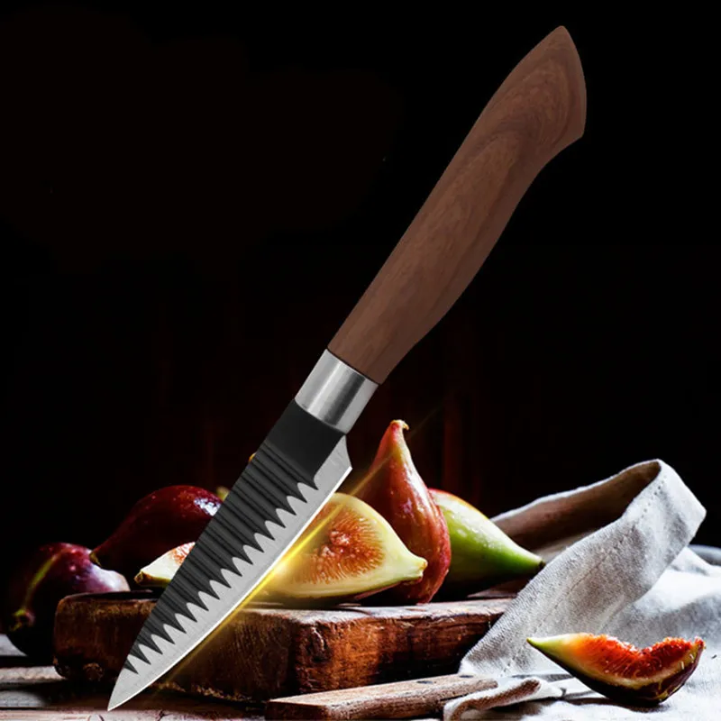 

Fruit Knife Household Portable Peeling Knife Melon Fruit Peeler Wave Pattern Kitchen Knife Stainless Steel Pocket Knife