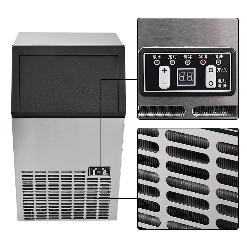 Автоматическая машина для приготовления льда 80 кг/24 ч кубиков материал из